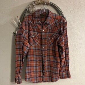 Plaid Button-Up Shirt